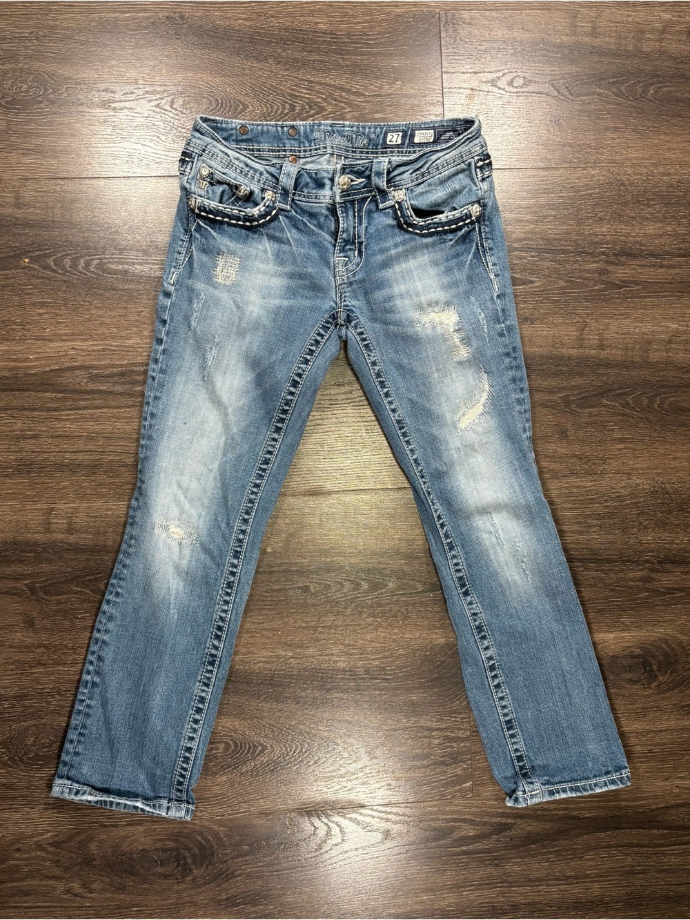 Miss Me Capris Size 27 Distressed Y2K